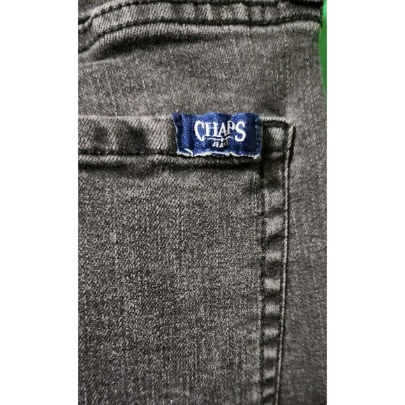 Chaps Women's Straight Leg Jeans Size 12 Solid Black - Picture 5 of 6